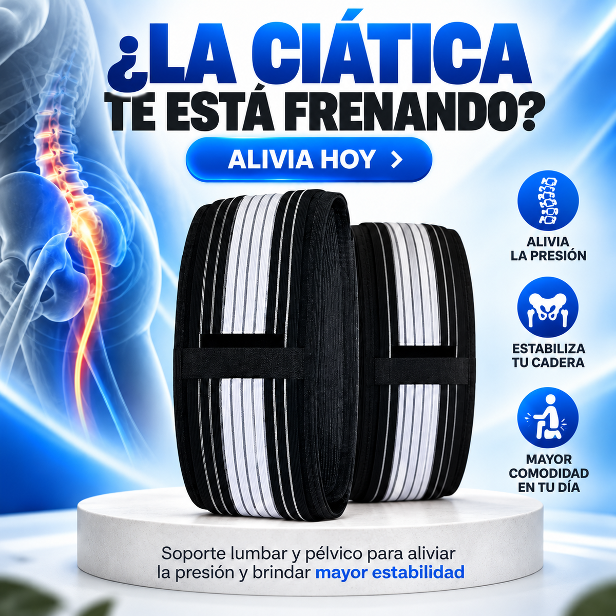 Cinturón para Ciática — Recupera el Control de Tus Pasos