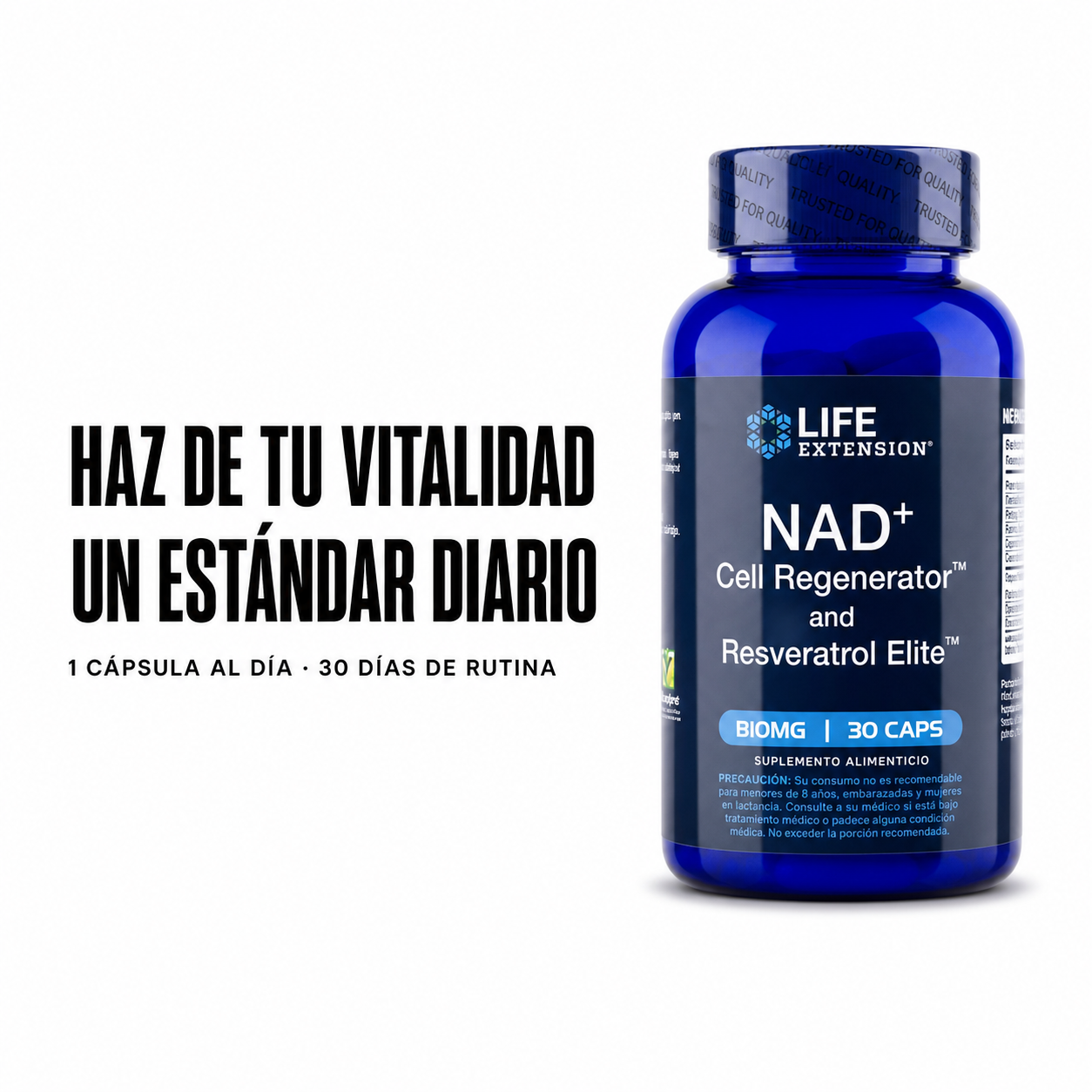 Energía Celular y Vitalidad | NAD+ con Resveratrol Elite