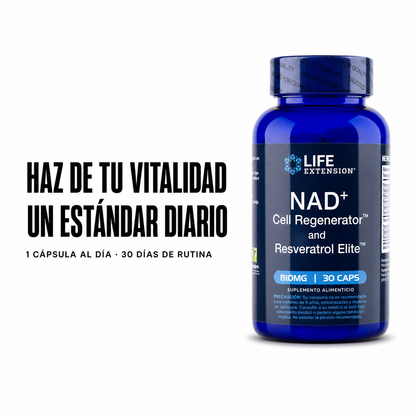 Energía Celular y Vitalidad | NAD+ con Resveratrol Elite
